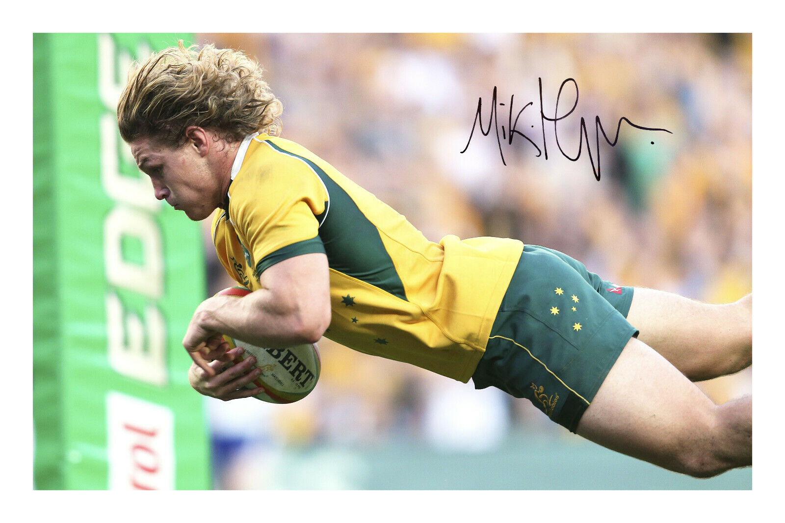 Michael Hooper Signed A4 Autograph Photo Poster painting Print Australia Wallabies Rugby