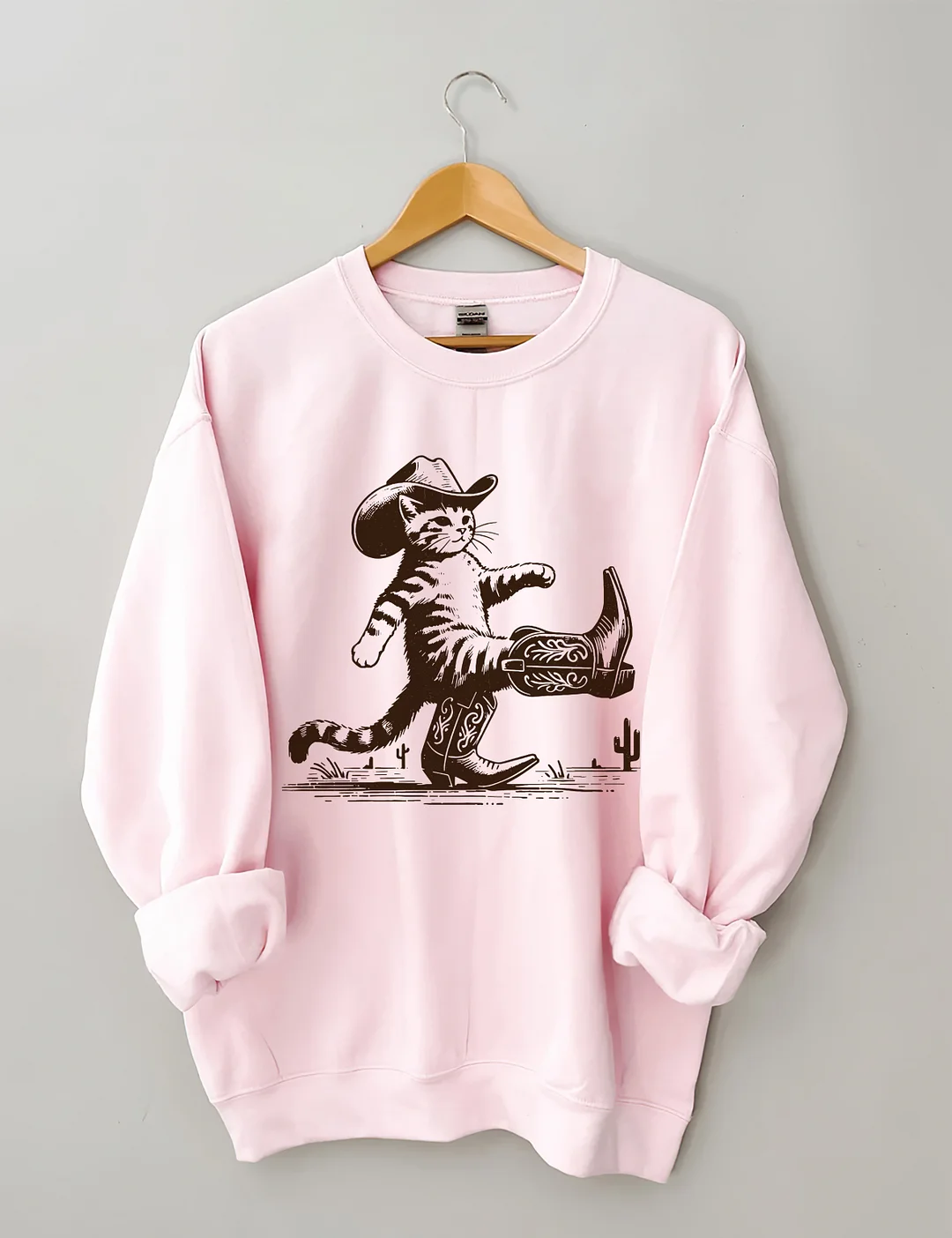 Funny Western Cowboy Cat Sweatshirt