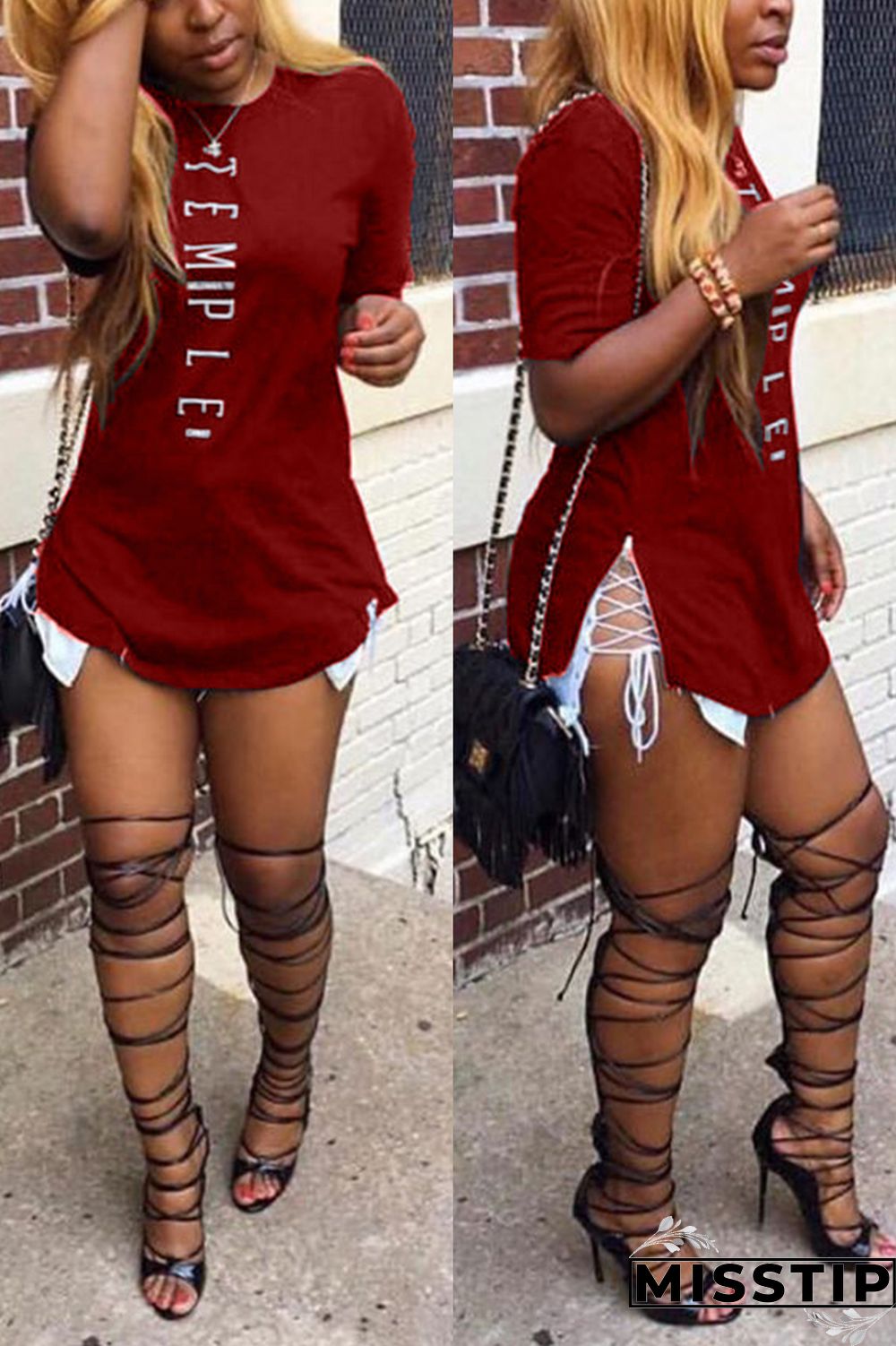 CoffeeColor Fashion Casual Printed Short-sleeved T-shirt Top
