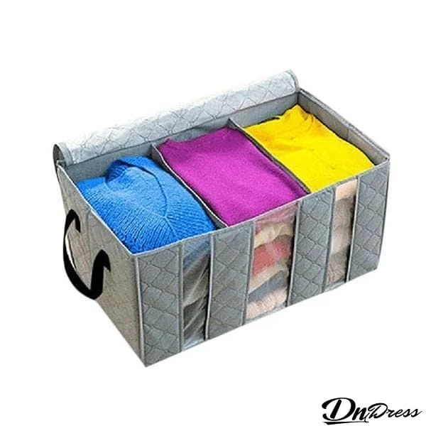 Bamboo Charcoal Storage Bag Closet Organizer Box 65L