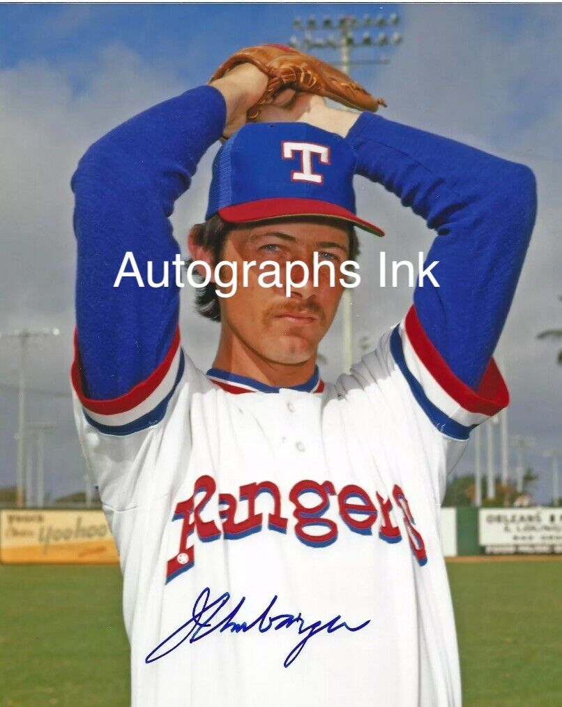 Jim Umbarger Texas Rangers Autographed 8x10#3