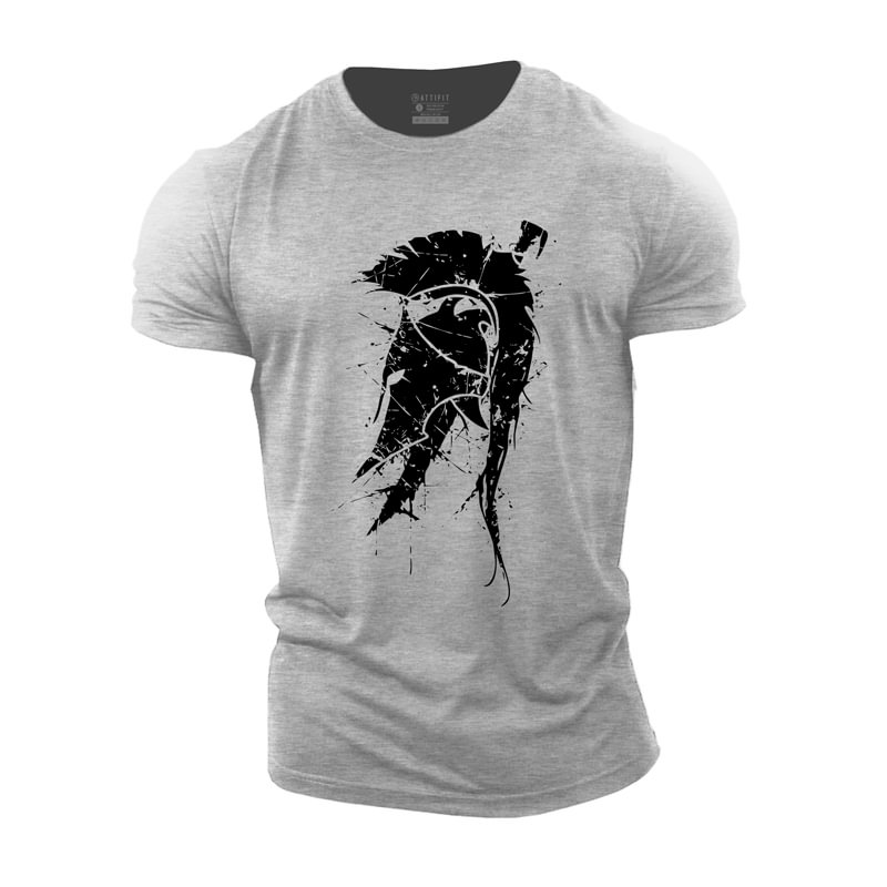 Cotton Retro Spartan Graphic T-shirts tacday