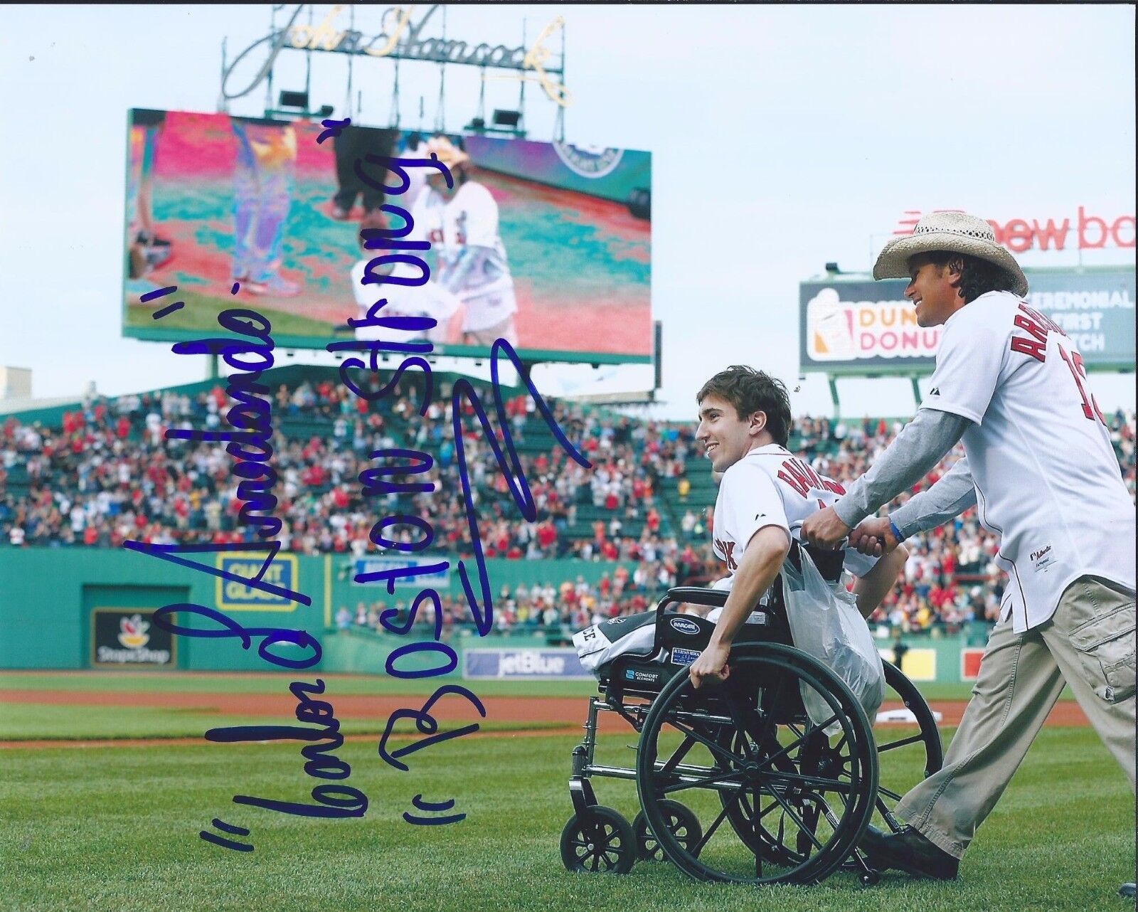 CARLOS ARREDONDO Signed Autographed 8x10 Photo Poster painting W/ Jeff Bauman Boston Hero B