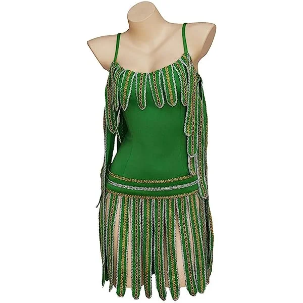 Cyd Singing in the Rain Cosplay Costume Cyd Charisse Green Dance Dress Womens Sexy Suspender Dress