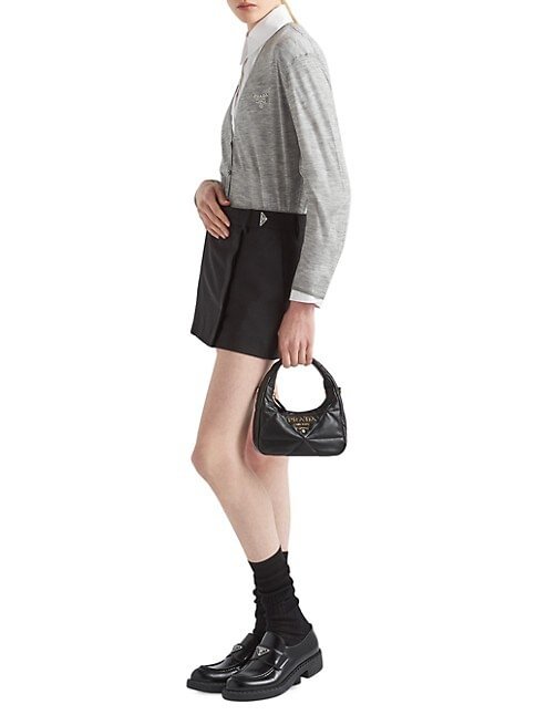  Prada Nappa Leather Mini Bag With Topstitching 5 out of 5 Customer Rating