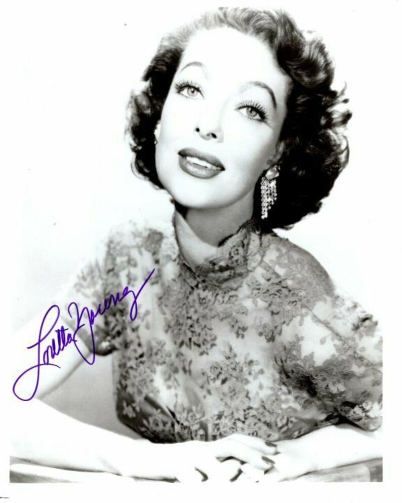 Loretta young signed autographed Photo Poster painting