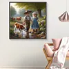 Country Farm Kid-Full Round Diamond Painting 40*40CM