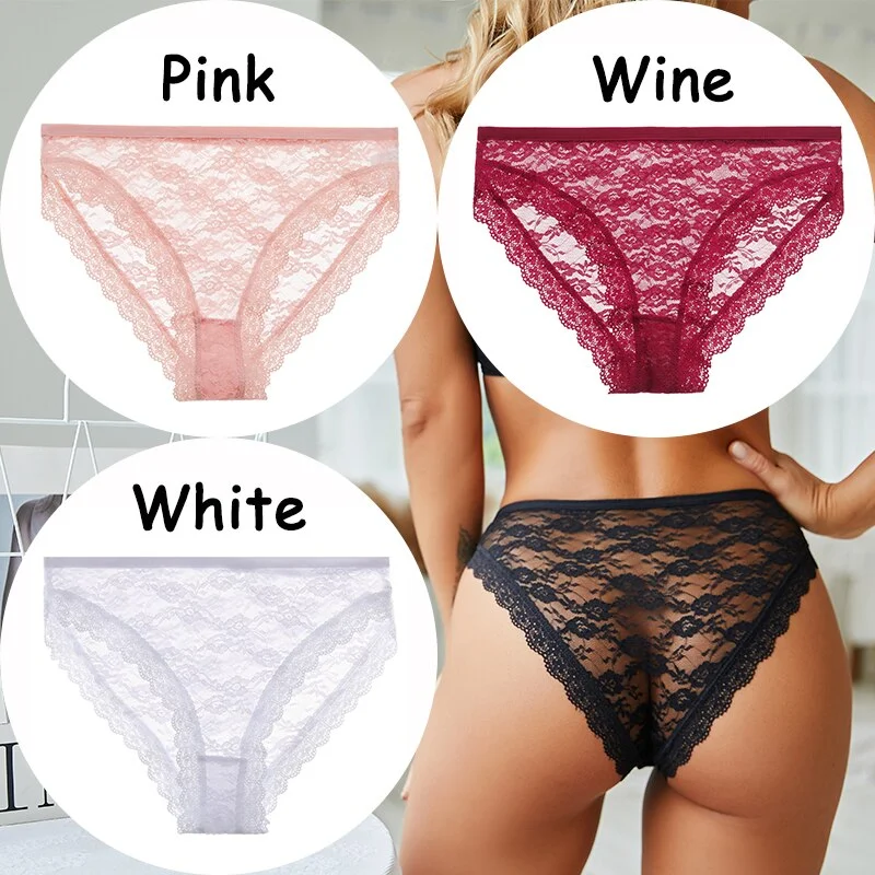 Billionm Lace Panties Women's Underwear Floral Sexy Lingerie Soft Female Briefs Low-Waist Pantys Girls Intimate Underpants S-XL