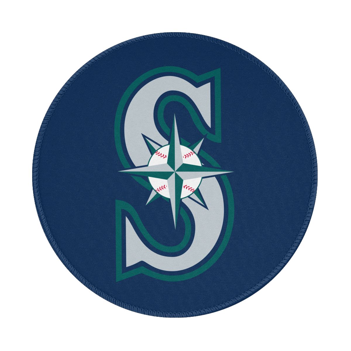 Seattle Mariners Insignia Round Non-Slip Thick Rubber Modern Gaming Mousepad