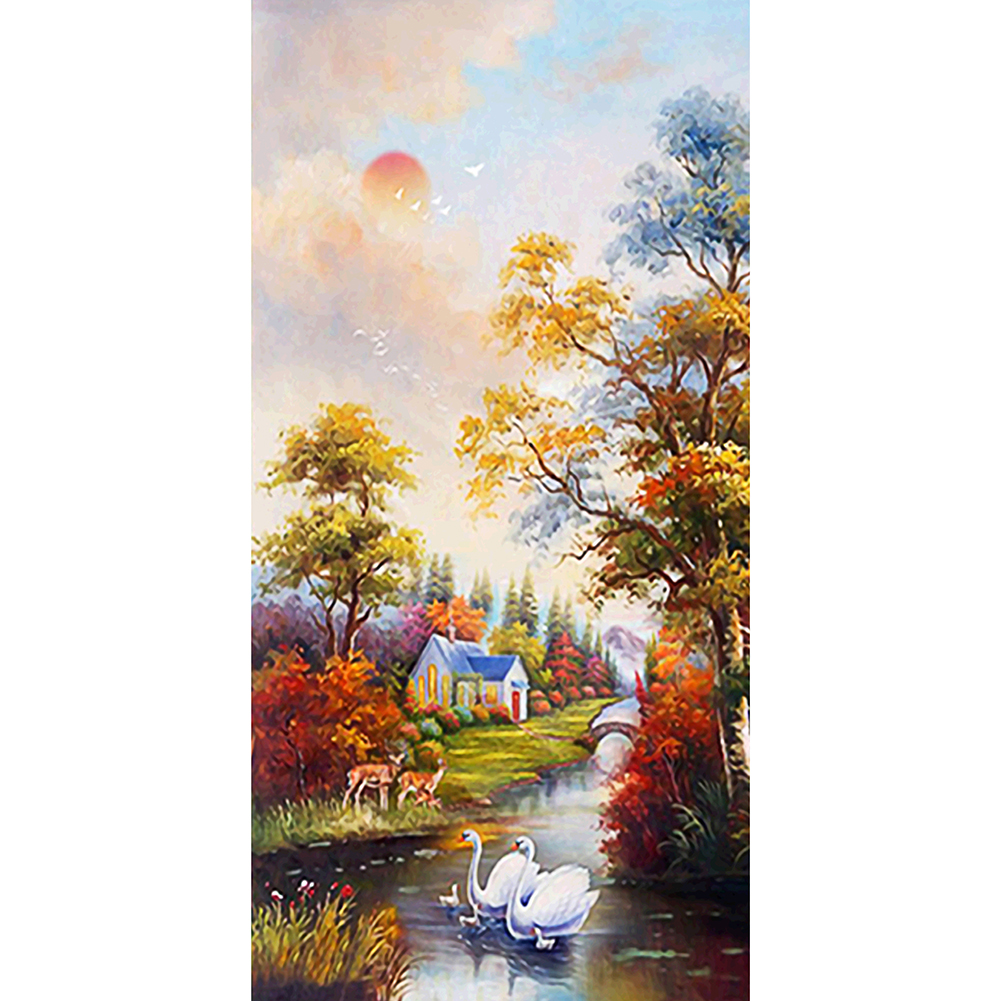 

45*85CM - Round Drill Diamond Painting - Nature and Animals, 501 Original