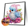 Flauschiger Vogel - speziell geformtes Diamantgemälde - 30*30cm