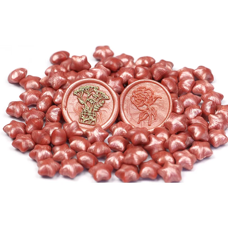 100pcs Star Sealing Wax Fire Paint Beads Grain Envelope Invitation (Orange)