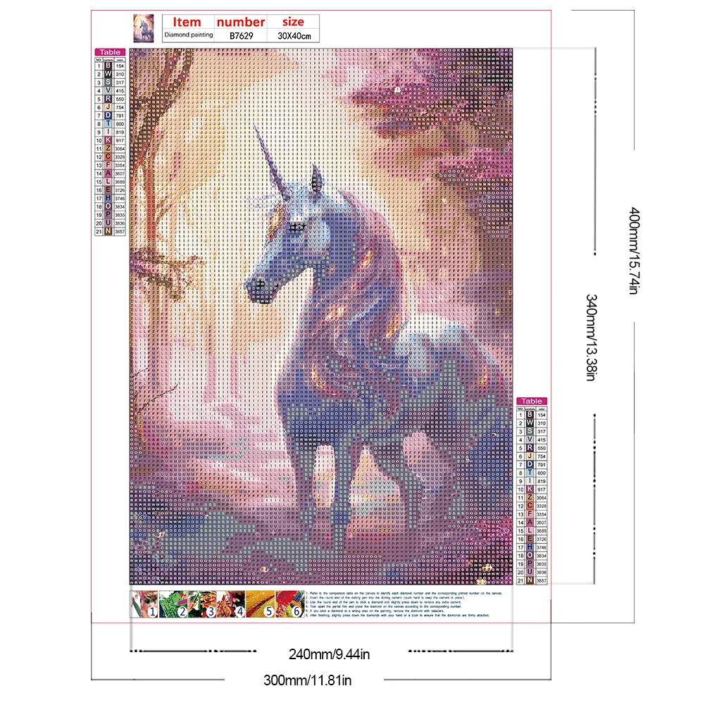 Diamond Painting - Full Round Drill - Unicorn(Canvas|30*40cm)