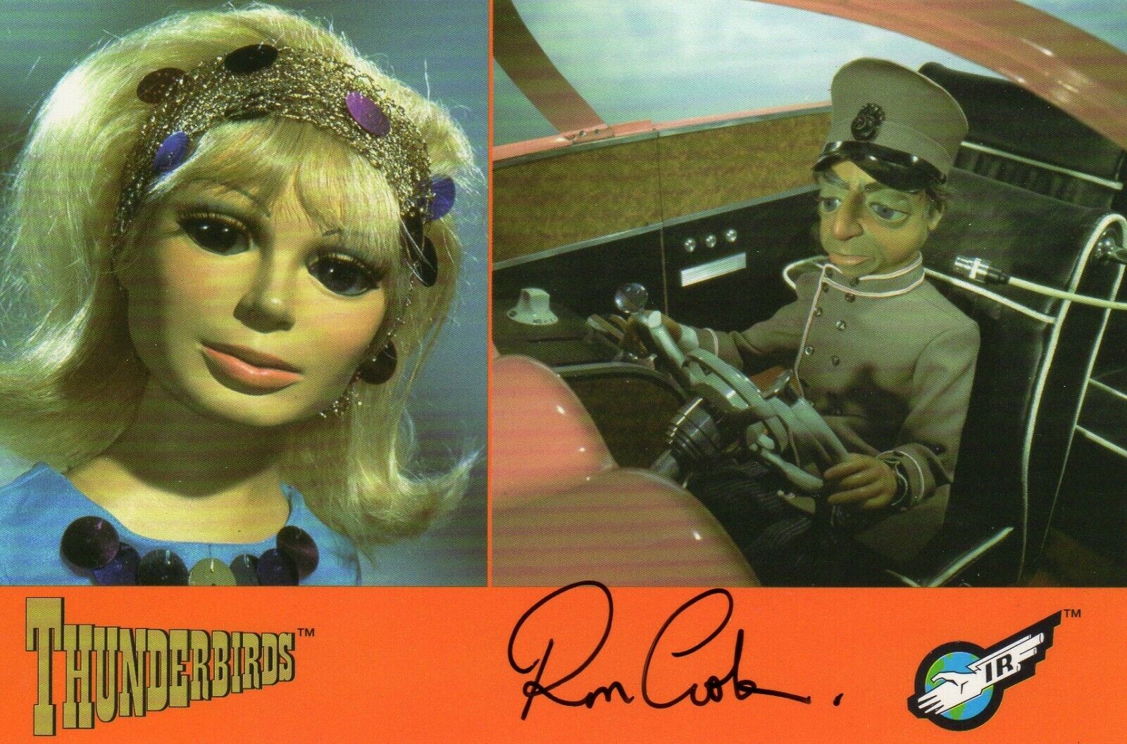 RON COOK AUTOGRAPH, THUNDERBIRDS PARKER