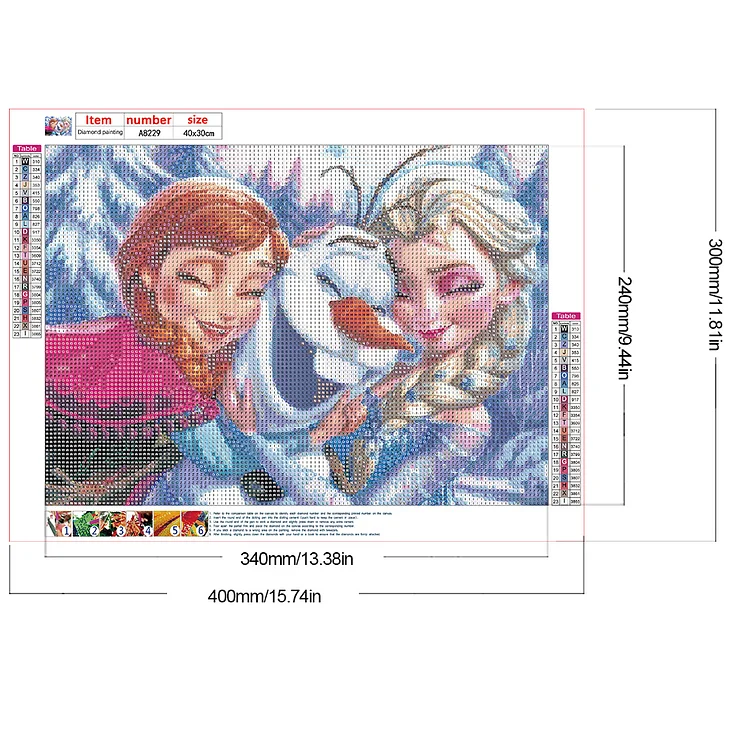 5D DIY Disney Diamond Painting Frozen Elsa Full Drill Beads Art Craft