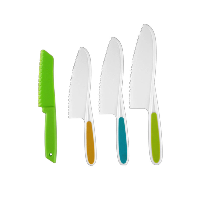 Casual Solid Color Plastic Chopping Board Fruit Knife 1 Set