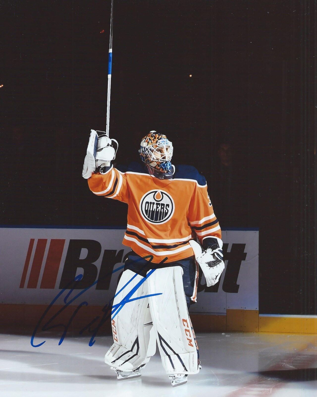 Cam Talbot Signed 8x10 Photo Poster painting Edmonton Oilers Autographed COA E