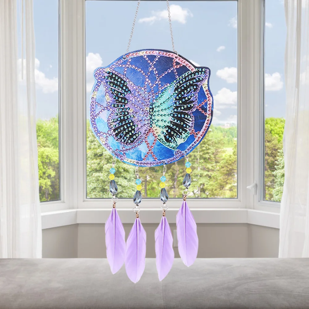 DIY Diamond Painting Dream Light Catcher Wind Chime - Butterfly