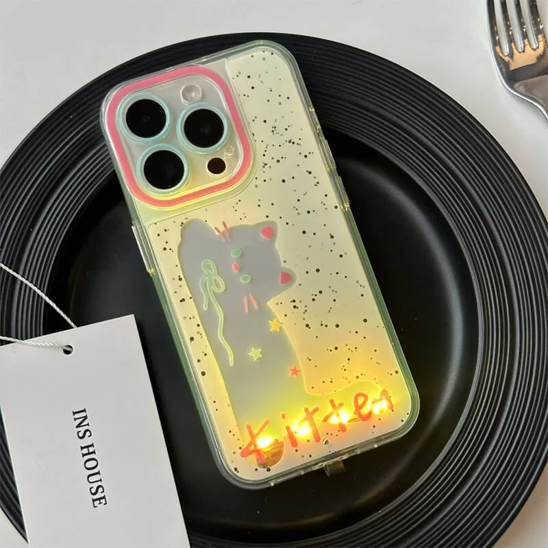 💥LAST DAY SALE 49% OFF-Cartoon Cat Glowing Phone Case