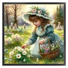 Cute Girl-11CT Stamped Cross Stitch 40*40cm/15.75*15.75in tapestrymarket