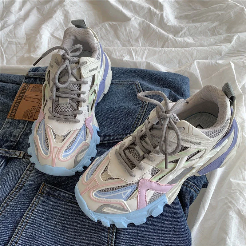 Women's Sneakers 2021 Colorful Summer Shoes for Girls Fashion Women Chunky Sneakers Brand Designers Casual Shoes