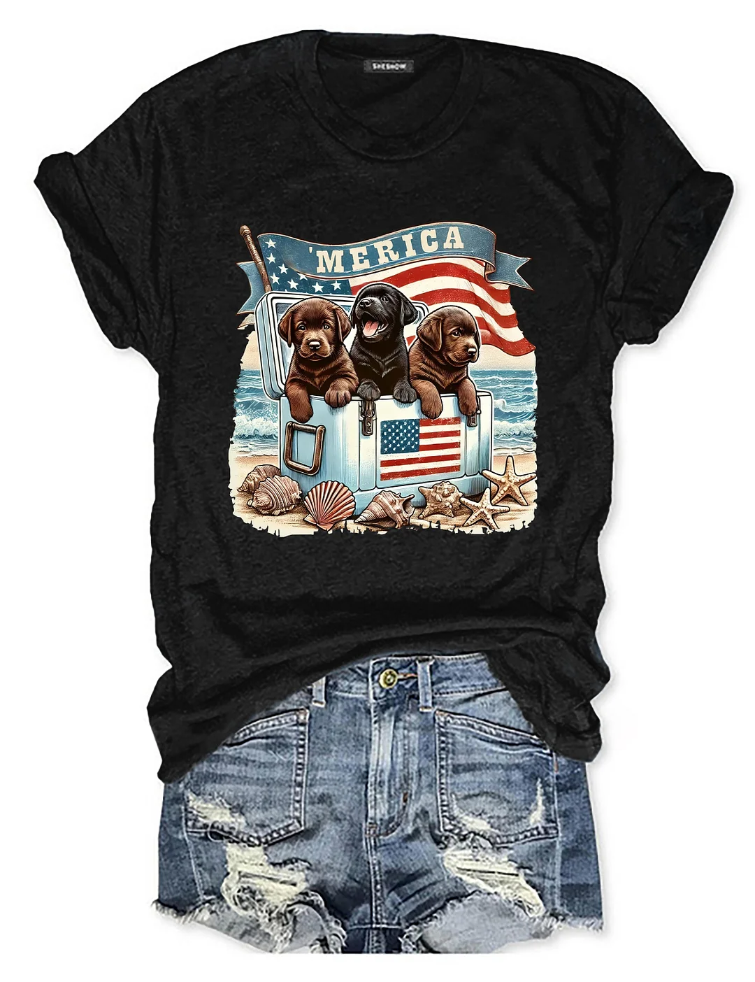 Patriotic Labrador T-shirt