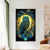 >SALE<Full Embroidery Cotton Thread11CT Print Moonlight Owl Cross Stitch Kit 50x80cm