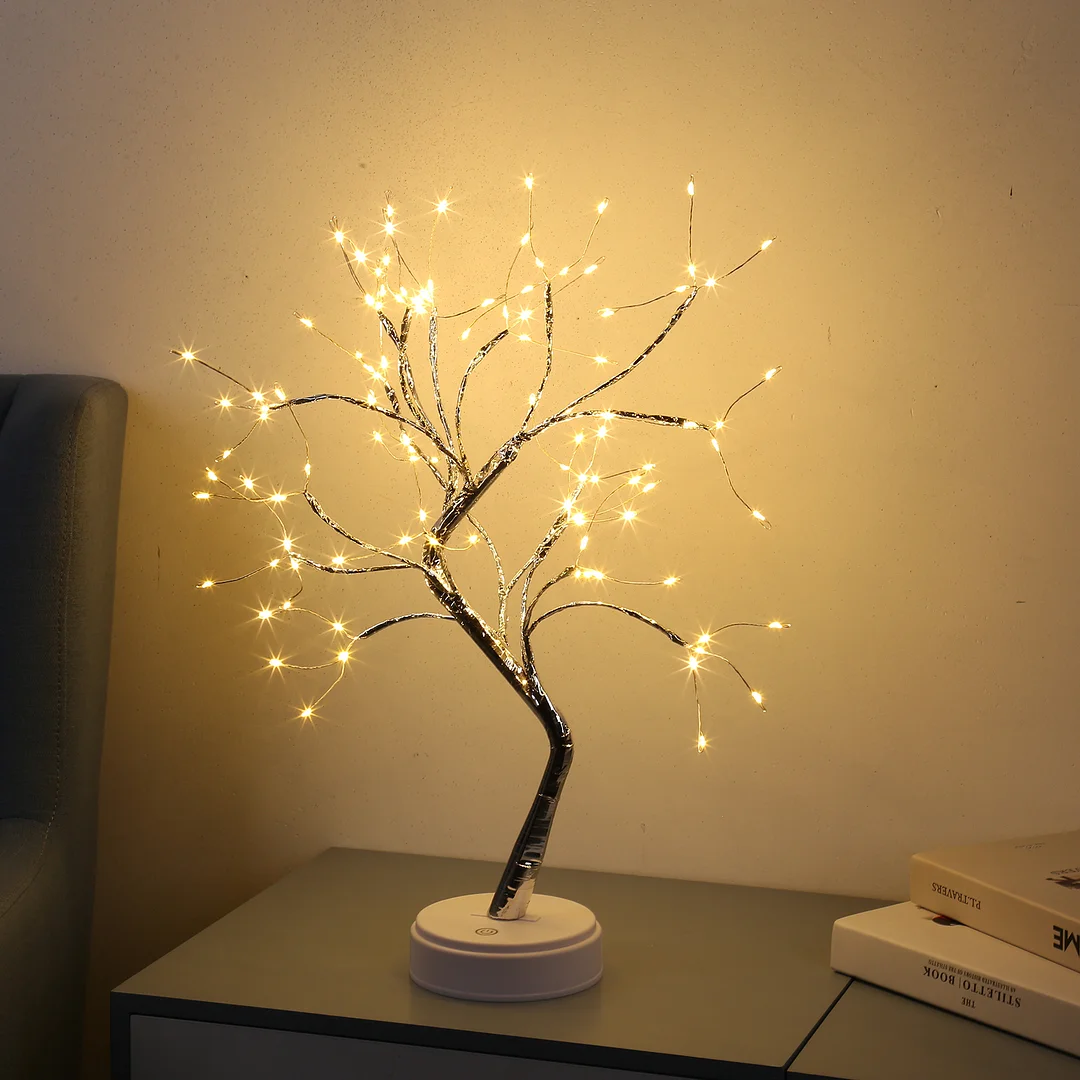 20 inch Tabletop Bonsai Tree Light, 108 LED Copper Wire Lamp (Warm White)
