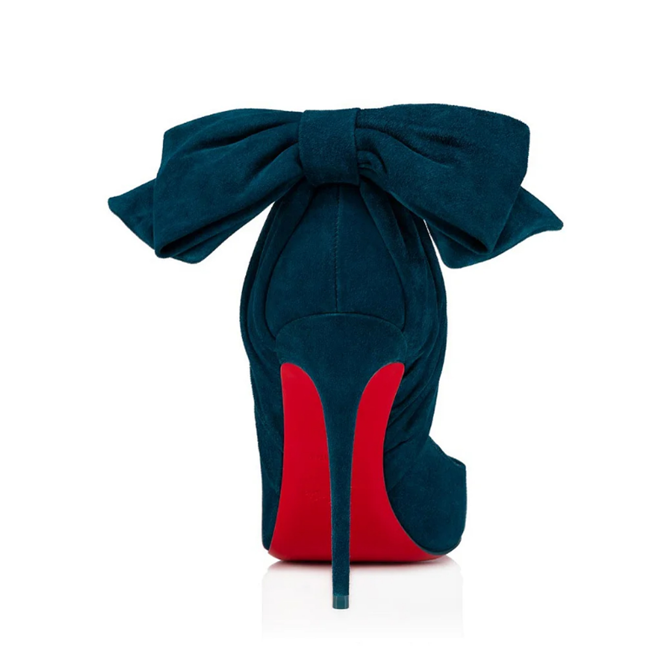 80mm/100mm/120mm Women's Elegant Suede Bowknot Pumps Red Bottom Party Shoes-MERUMOTE