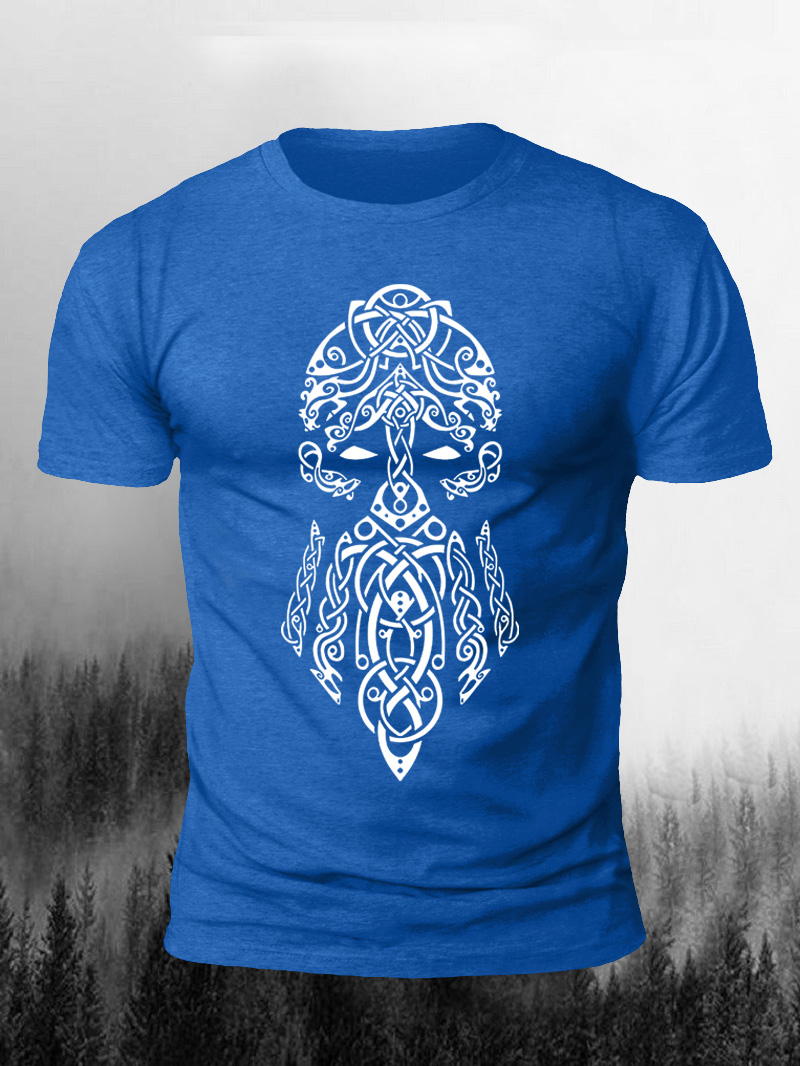 Men's Norseman Print Casual Short Sleeve T-shirt