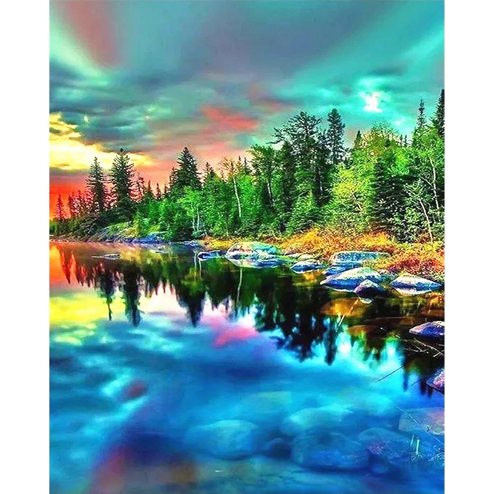 

40x50cm - Paint By Numbers River Woods, 501 Original