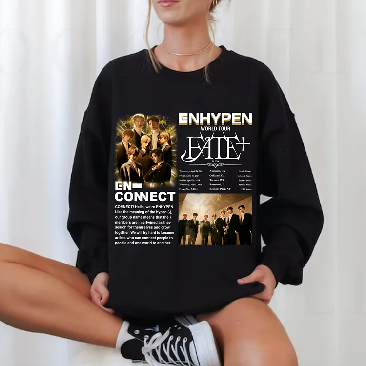ENHYPEN World Tour FATE PLUS Collage Design Sweatshit