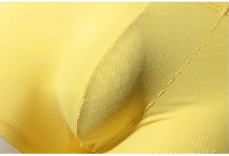 Aonga Ice Silk Seamless Underwear Men Soft Boxer Briefs Comfy Underpants U Bulge Pouch Trunks Bottom Shorts aonga