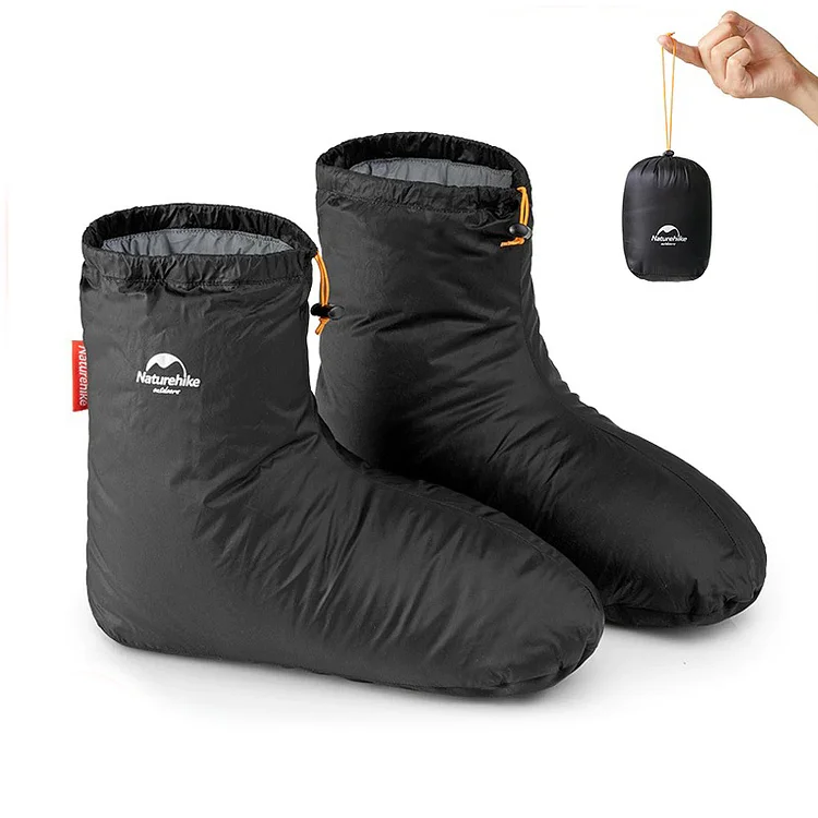 Down Booties Ultralight Warm Water-Resistant For Camping Radinnoo.com