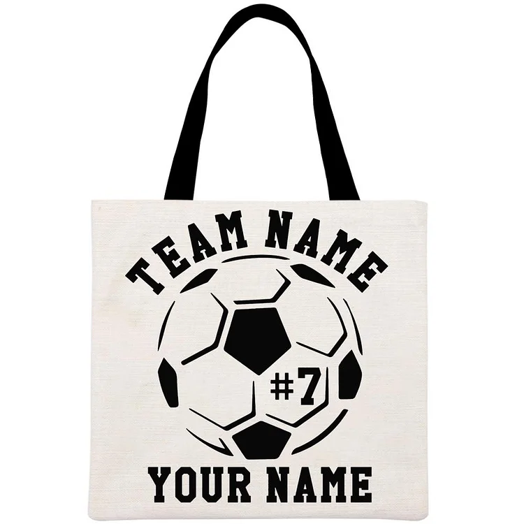 football Printed Linen Bag-Annaletters