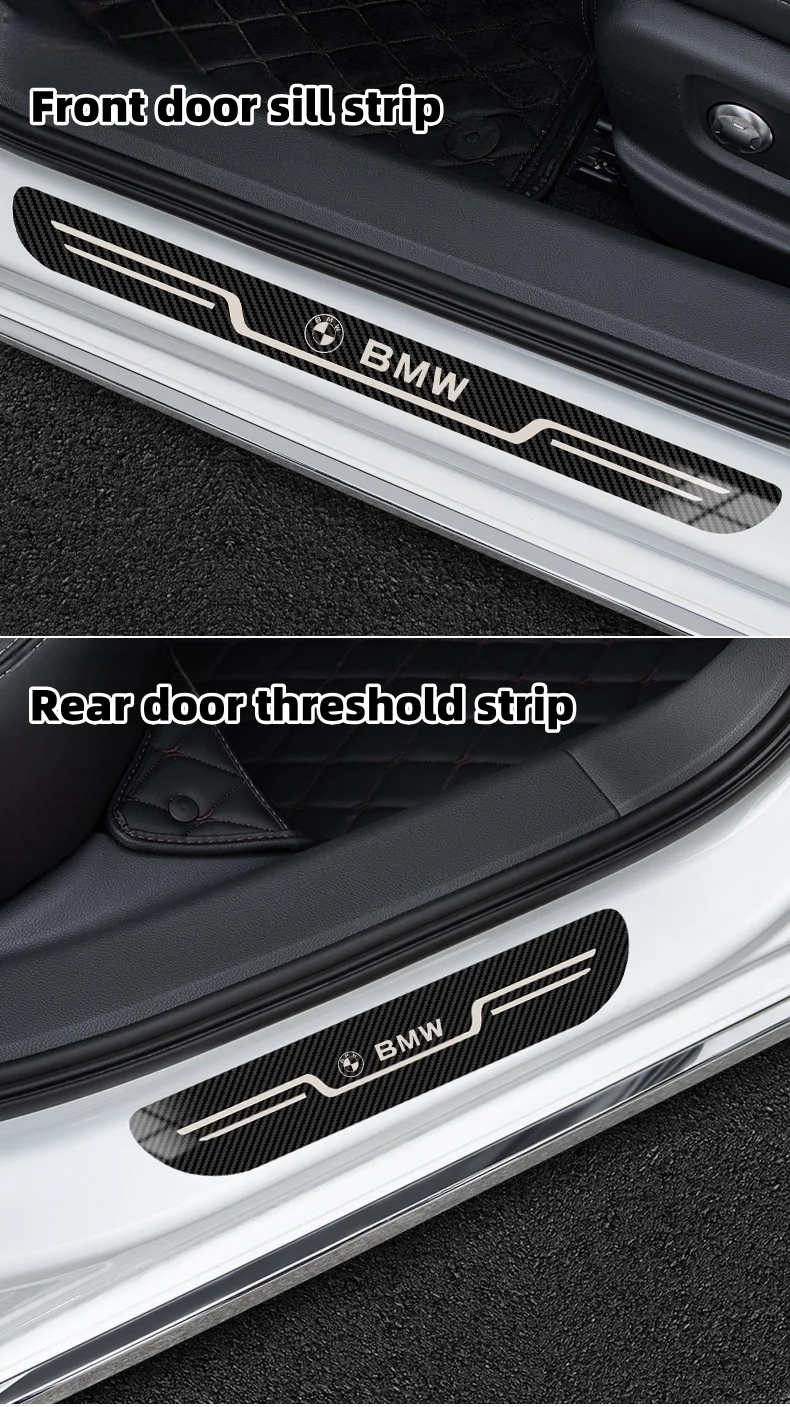 Car universal style stainless steel welcome door sill strip