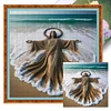 (Multi-Style) Juses Beach Sculpture-11CT Stamped Cross Stitch 50*50cm/19.69*19.69in