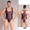 Men's Sexy Silky Comfortable High Elastic Thin Breathable Body Shaping Jumpsuit