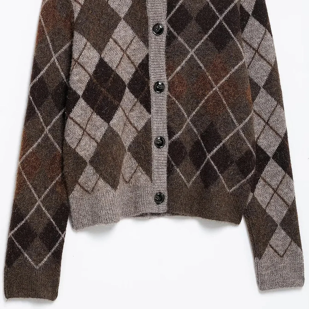 Nigikala Nigikala Women's Clothing Loose Casual Round-Neck Long-Sleeved Knitted Jacket In Autumn 2025