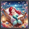 Sleeping Princess Ariel - 18CT Stamped Cross Stitch - 30*30cm - Disney