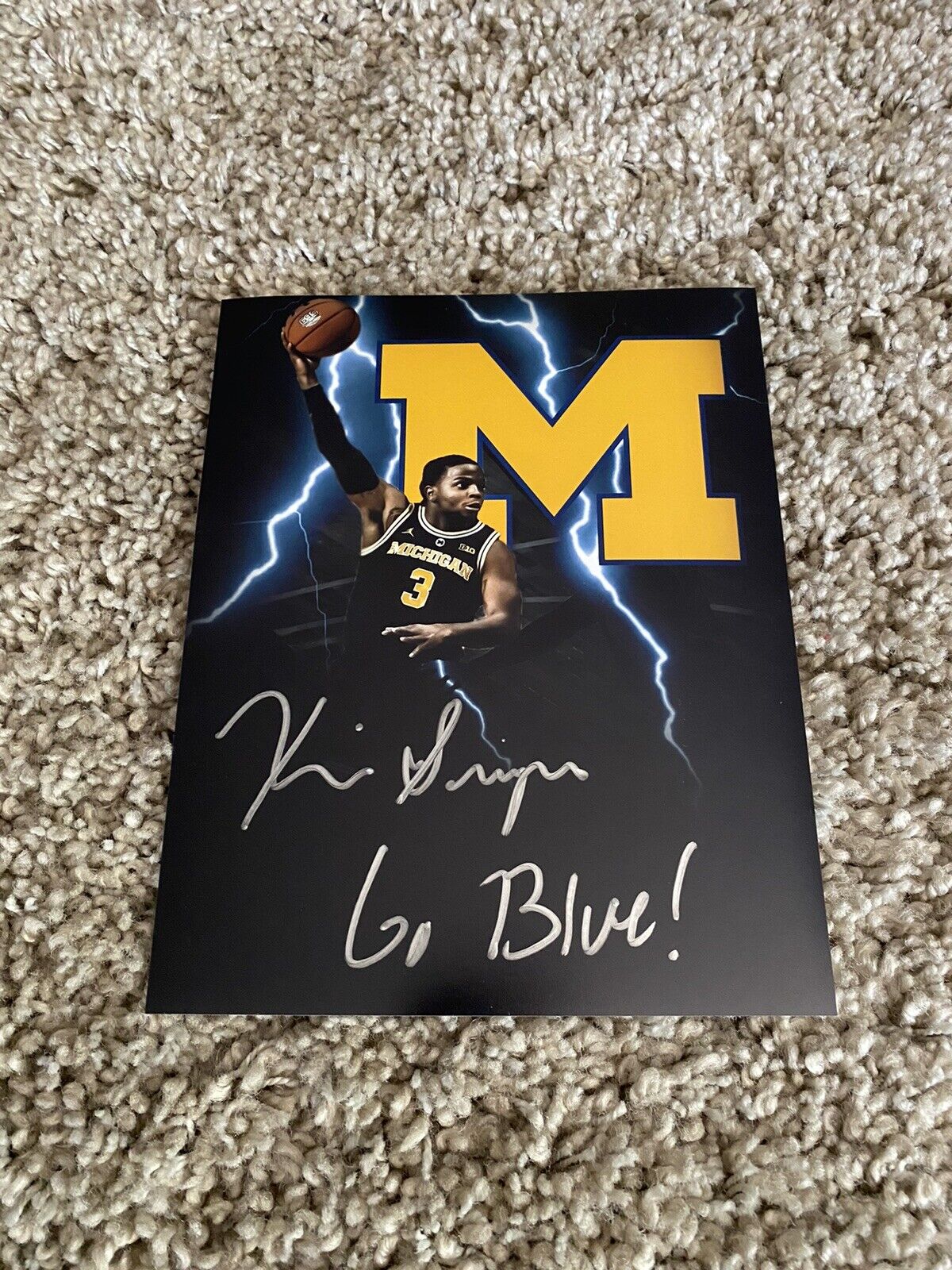 ZAVIER SIMPSON Michigan Basketball Signed Autographed 8x10 Photo Poster painting Xavier PROOF