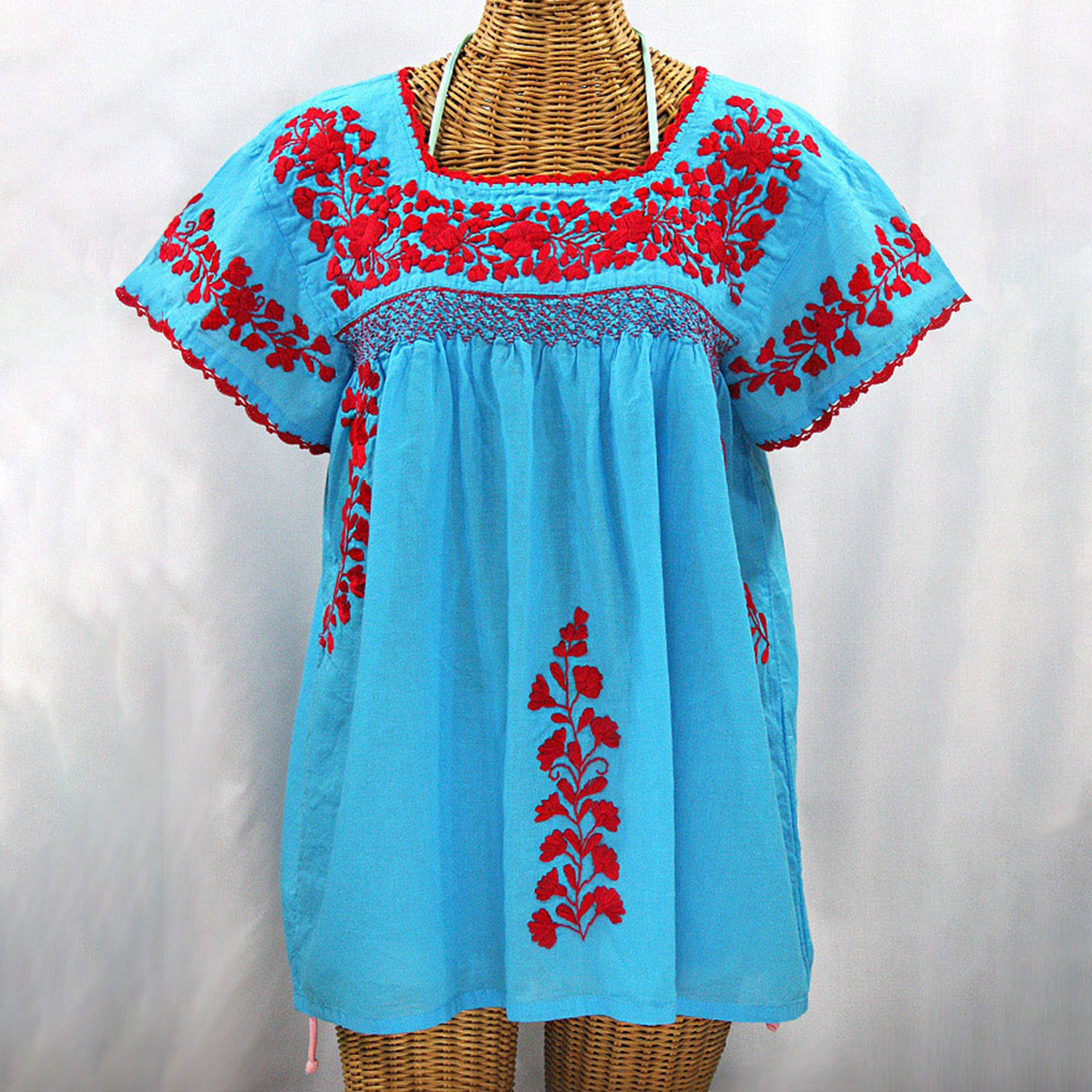 Retro Ethnic Contrast Loose Top