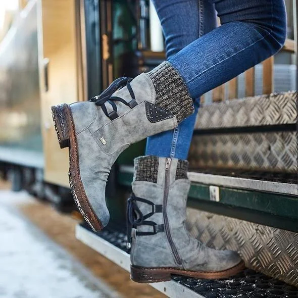 [NEW ARRIVALS 2022] PREMIUM SNOWY WATERPROOF MID CALF ZIPPER BOOTS
