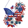 (US Only)Independence Day Butterfly 2D Flat DIY Diamond Art Pendant Wall Door Decoration