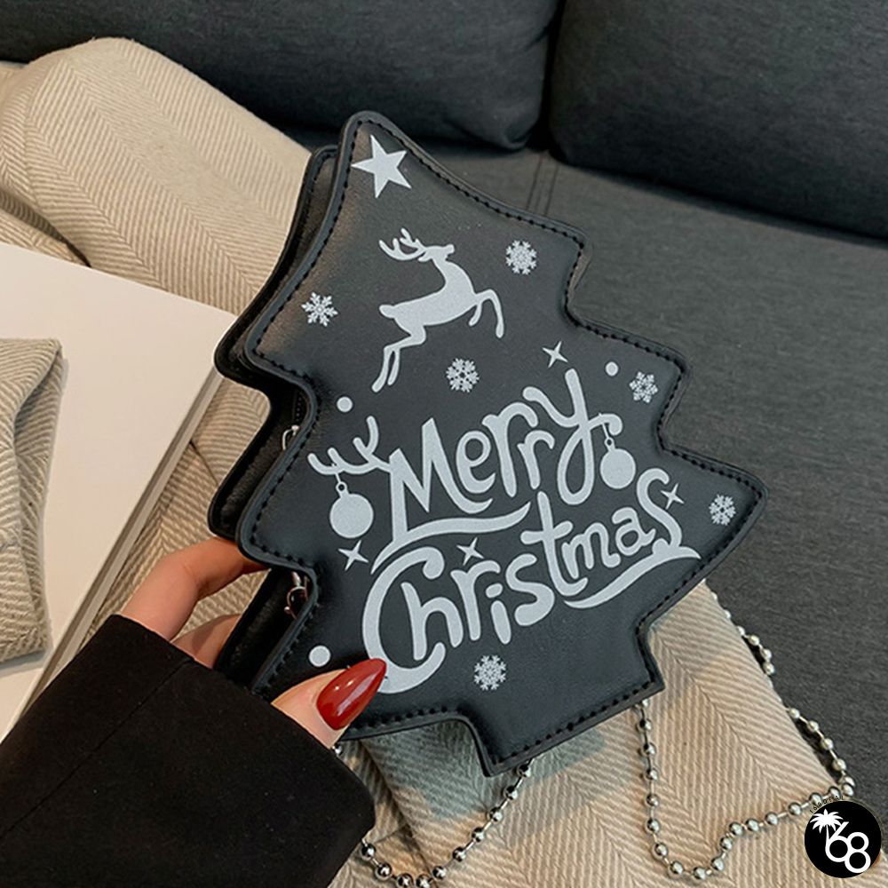 Casual Letter Print Christmas Tree Patchwork Bags | 168DEAL