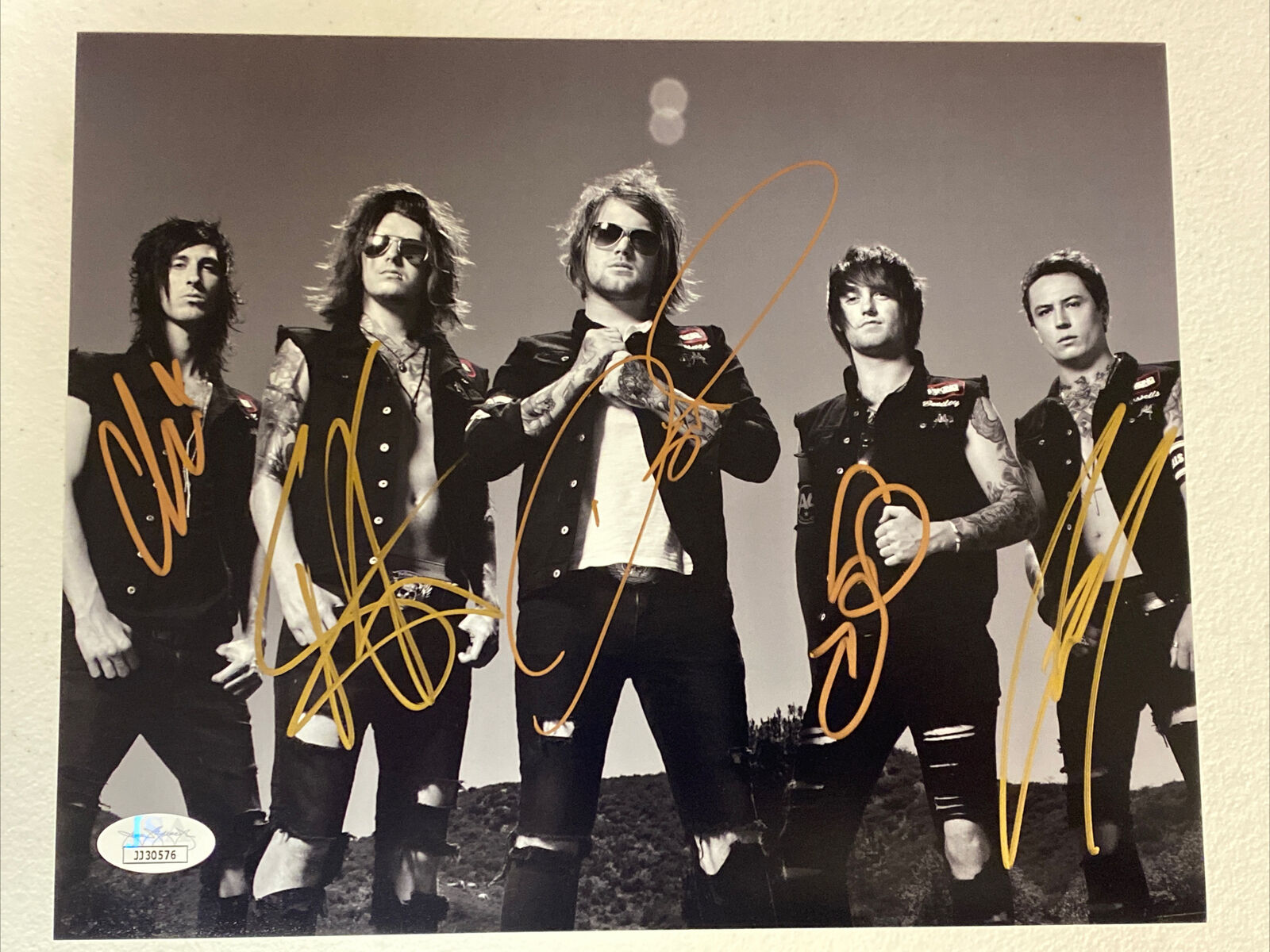 ASKING ALEXANDRIA BAND AUTOGRAPHED SIGNED 8X10 Photo Poster painting JSA COA # JJ30576