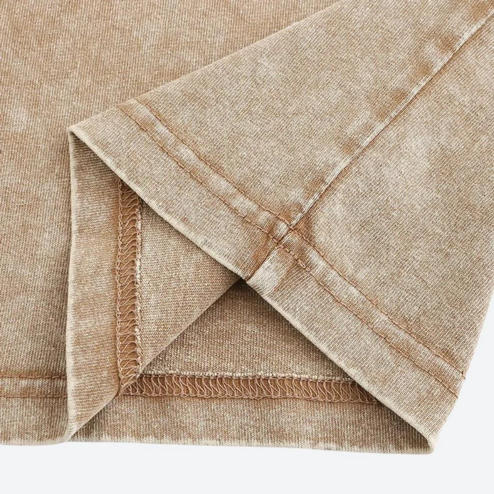 Brownm Distressed Butterfly Tee