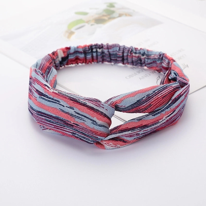 Women’s Lady Polka Dots Flower Cloth Hair Band