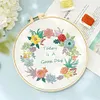 【Limited Stock Sale】Flowers-DIY Embroidery Kit with Pattern Cotton Threads Needles Hoop 30*30cm/11.8*11.8in tapestrymarket