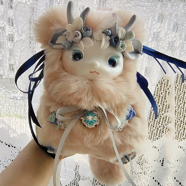 Fantasy Creature Art Doll | Mythical Creatures Long Tail Dragon Girl Doll | Cute Fluffy Doll|Gift For Her